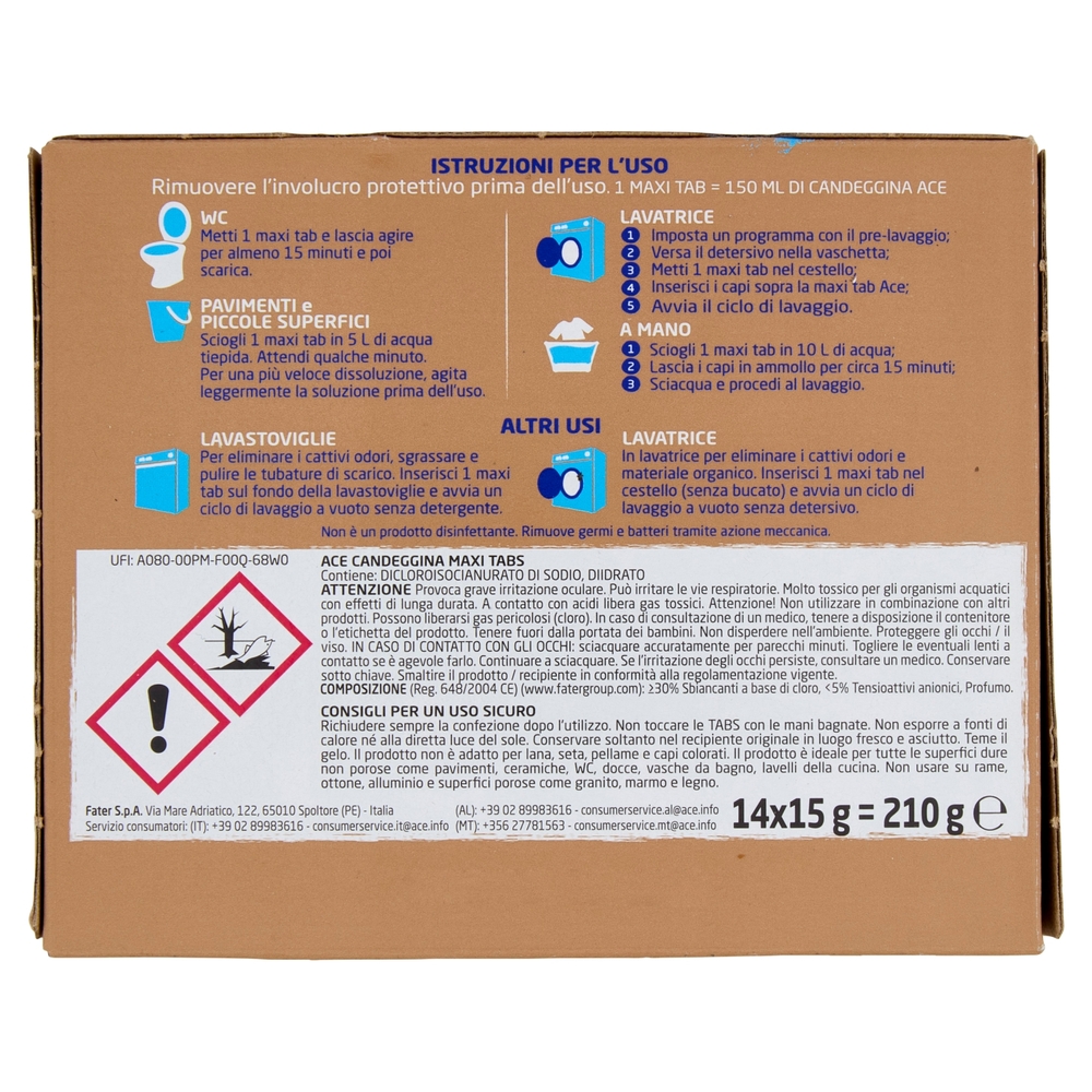 Ace Candeggina Maxi Tabs 14 x 15 g